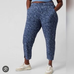 Athleta Brooklyn Ankle Pants Navy and Light Blue Size 16